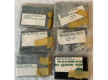 6 Vintage Slabs Of Raw Jade (Jadeite) Variations By Jade World Inc.