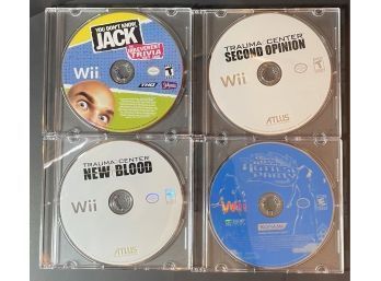 4 Wii Video Game Discs- See Picture For Titles