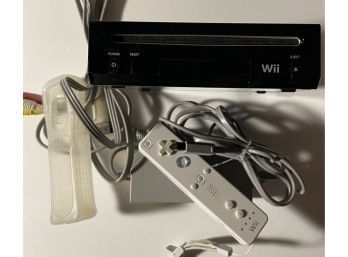 Nintendo Wii System Console - Black - With Power Cord, AV Cable, And Game Controller
