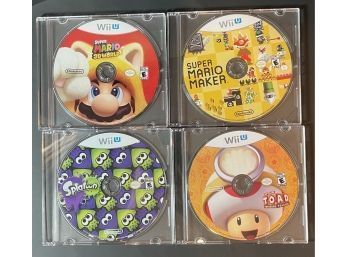 4 Wii U Video Game Discs- See Picture For Titles