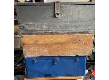 Three (3) Antique / Vintage Toolboxes