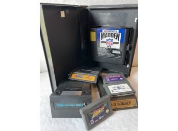 Lot Of 7 Vintage Video Game Cartridges From Various Old Platforms - See!