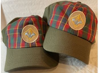 Pair Of 2 Boy Scout Baseball Style Hats - Velcro Closure