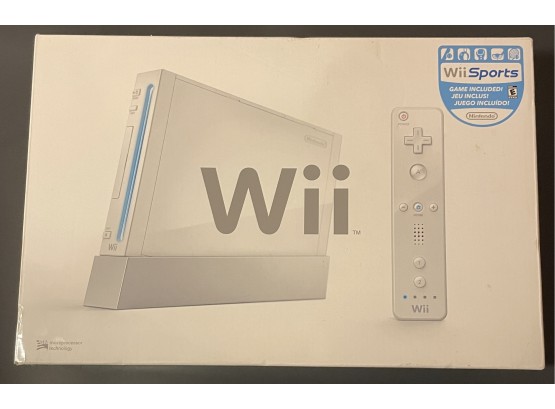 Wii Sports Game System In Original Box W/ Console, Controller, Sensor Bar, Power Supply, AV Cable, Game