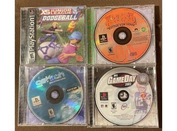 4 Playstation Games: GEKIOH Shooting King, Dukes Of Hazzard, XS Dodgeball, NFL Gameday 2003 (Tom Brady)