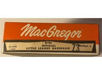 Vintage Case Of MacGregor B76C Sealed Baseballs - New 1960's -70's Old Stock