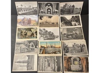 15 Antique / Vintage India Postcards - A Few Have Writing On Them