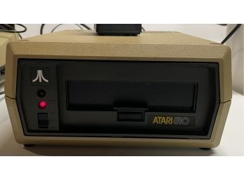 Vintage Atari 810 Disc Reader And Power Supply. Powers On - Please Read!