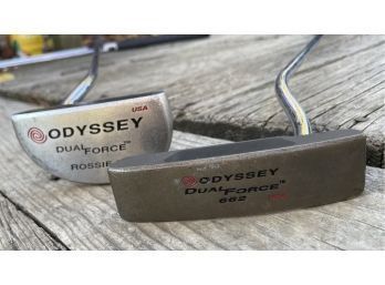 2 Odyssey Golf Dual Force Collectible Putters - LH & RH - Rossie II & Model 662