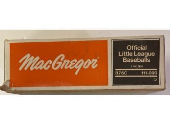Vintage Case Of MacGregor B76C Sealed Baseballs - New 1960's Old Stock