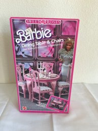 Sweet Roses Barbie Dining Table & Chairs 1987