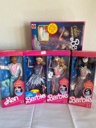 Barbie Ice Capades Skating Rink & 4 Dolls