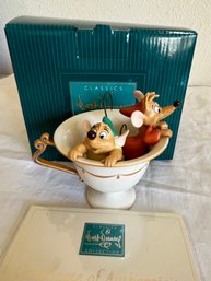 Disney Classics Figurine Cinderella Gus And Jaq 'Tea For Two' With HTF Saucer