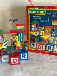 Enesco Sesame Street 'Neighborhood Block Party' Music Box - WORKS!