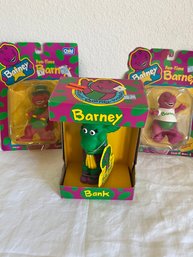 Lot Of 3 - Vintage Barney Toys