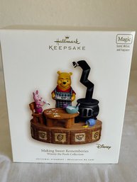 Disney Hallmark Magic Ornament Winnie The Pooh 'Making Sweet Rememberies'