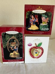 Lot Of 3 - Disney Hallmark Ornaments Snow White