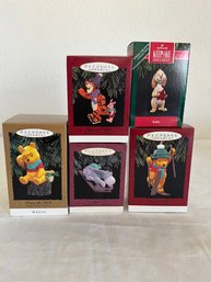 Lot Of 5 - Disney Hallmark Ornaments Winnie The Pooh