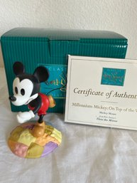 Walt Disney Classics Collection WDCC Mickey Mouse Thru The Mirror' Millennium Mickey: On Top Of The World'