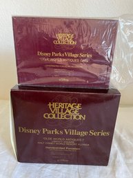 Dept 56 Disney Parks Village Series 'Old Worlde Antiques I' & 'Old Worlde Antiques Gate'