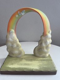 ANRI Wooden Carved Rainbow Display Stand