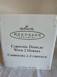 Hallmark Keepsake Carousel Display With 2 Horses