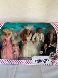 Vintage Wedding Party Barbie Midge Gift Set