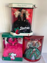 Lot Of 3 Vintage Holiday Barbie Dolls