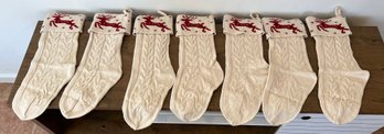 8-Knitted Christmas Stocking And Wine Charms
