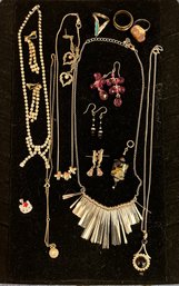 5- Costume Necklaces, 2 Charms, 5 Earrings And 4 Rings