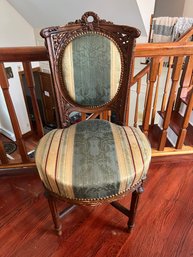 Antique Pin Stripe Fabric Chair