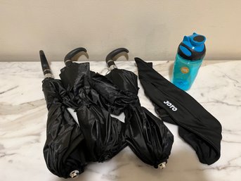 3Collapsible Umbrellas JOTO And Water Bottle