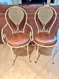 2-Vintage Metal Ice Cream Chairs