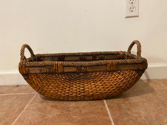Basket With Handles 10 X 19 X 6 1/2 High