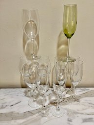 11- Glassware: Mix If Wine And Champagne