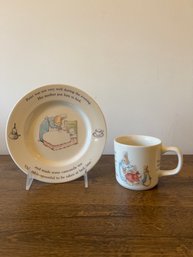 Wedgwood Peter Rabbit Childs Porcelain Cup And Plate