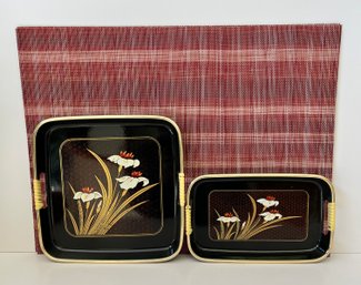 Vintage Lily Lacquer Trays