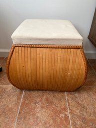Wood Storage Ottoman/footstool