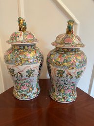 2-Chinese Qianlong Nian Zhi Style Porcelain Jar