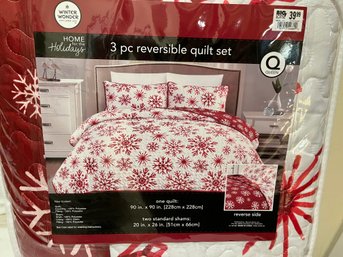 NEW Holiday Queen Quilt Set  Quilt And 2 Standard Pillow Shams