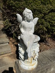 Resin Angel Sitting On Pillar