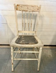 Antique Leather Seat Chair