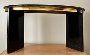 Black And Gold Demilune Console Table