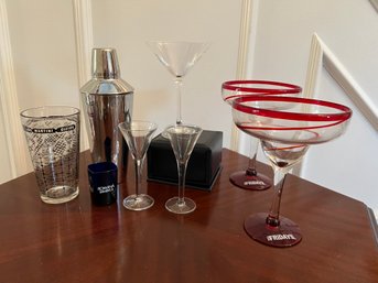 Bar Lot: Martini Glassware, Shaker, And More