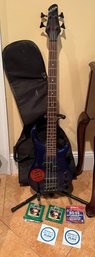 Carlo Robelli Electric Guitar, Case, Stand And Martin Guitar Strings