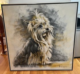 R. Delongprie Terrier Painting