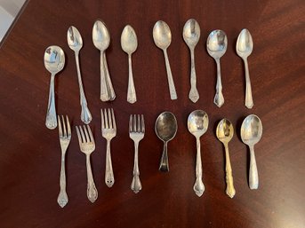 Small Spoons And Forks Sterling And Silver Plate