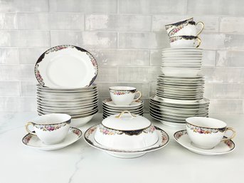TK Thury Czech Luncheon Set THU55 With Beautiful Pattern With Vibrant Colors!