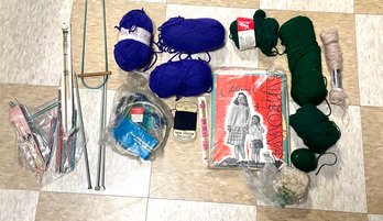 Crochet/yarn Kit: Yarn, Knitting Needles, Circular Needles, Clothing Patterns, And More