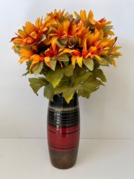 Vase And Faux Flowers